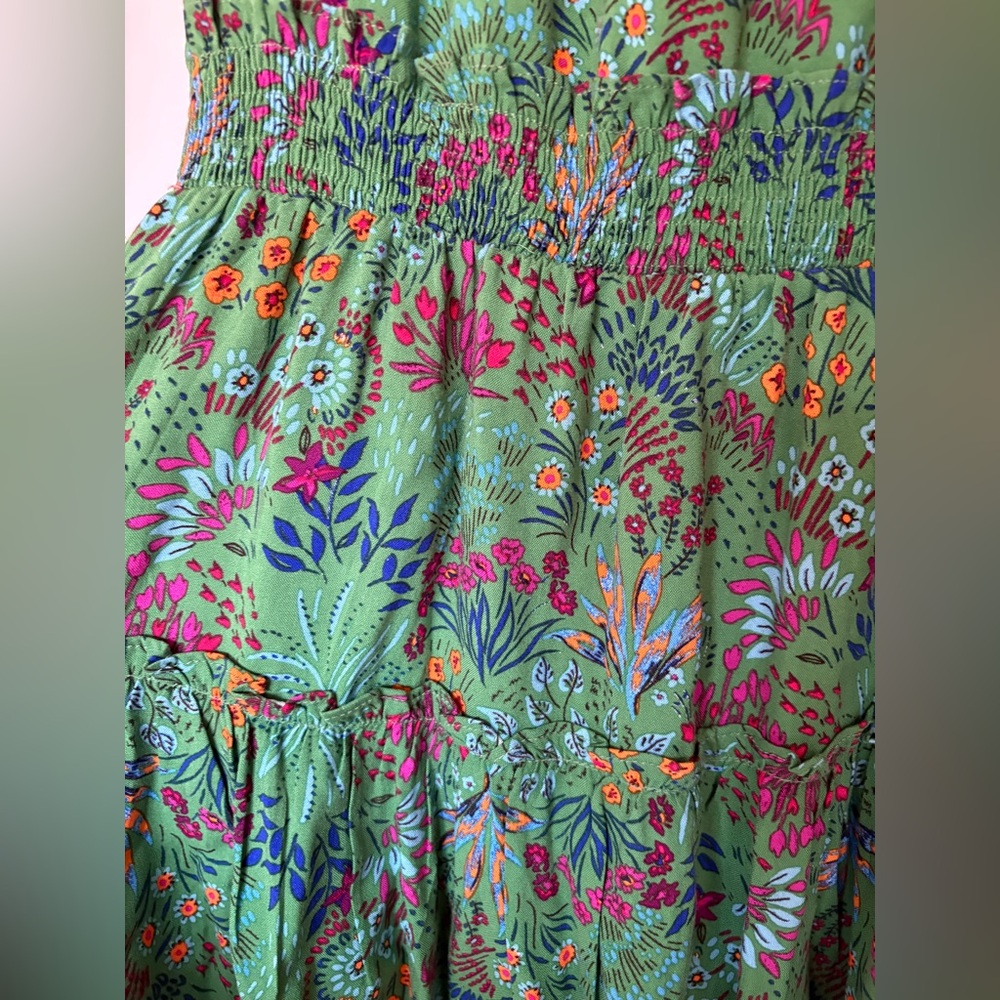 SUGARLIPS Floral Green Dress - Picture 3 of 4
